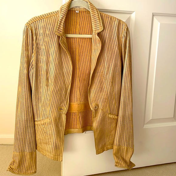 Leather Cutout Jacket - Picture 1 of 5